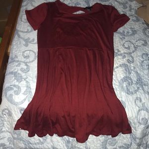 Forever 21 red dress with cutout back
